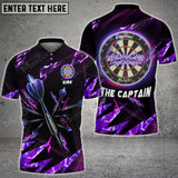 Maxcorner Lighning Thunder Darts Board Customized Name And Team Name 3D Polo Shirt For Men For Kirk