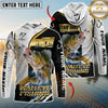 Maxcorners Walleye Fishing Hook Graphic & Jumping Fish Art  Personalized Name, Team Name 3D Long Sleeve Shirt