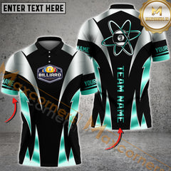 Maxcorners Billiard Atomic 9-Ball Multicolor Personalized Name, Team Name 3D Shirt