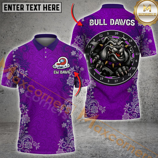 Maxcorners Darts Bulldog Dartboard Multicolor Customized Name, Team Name 3D Shirts For Shane