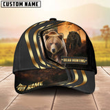 Maxcorners Bear Hunting Forest Premium Personalized Name 3D Cap