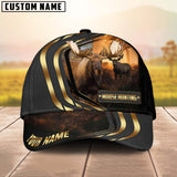 Maxcorners Moose Hunting Forest Premium Personalized Name 3D Cap