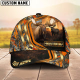 Maxcorners Moose Hunting Forest Premium Personalized Name 3D Cap