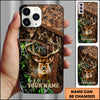 Maxcorners Collab Artist Deer Hunting Camo Ver2 Personalized Name Phone Case (4 colors)