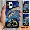 Maxcorners Big Game Ocean Action Design Personalized Name Phone Case ( 12 Fish Species )