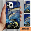 Maxcorners Big Game Ocean Action Design Personalized Name Phone Case ( 12 Fish Species )