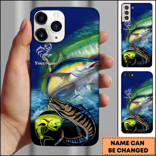 Maxcorners Marlin & Mahi Mahi Fishing Big Game Ocean Action Design Personalized Name Phone Case