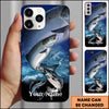 Maxcorners Big Game Ocean Action Design Personalized Name Phone Case ( 12 Fish Species )