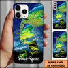 Maxcorners Big Game Ocean Action Design Personalized Name Phone Case ( 12 Fish Species )