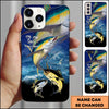 Maxcorners Big Game Ocean Action Design Personalized Name Phone Case ( 12 Fish Species )