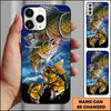 Maxcorners Big Game Ocean Action Design Personalized Name Phone Case ( 12 Fish Species )
