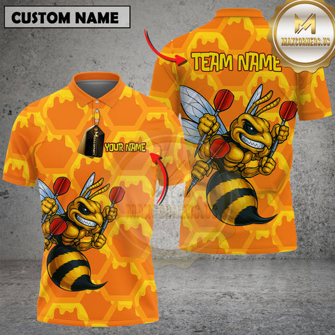 Maxcorners Darts Bee Sting Personalized Name, Team Name 3D Shirts