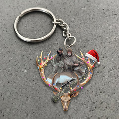 Maxcorners Personalized Hunting Aclyric Christmas Ornament Custom Photo Deer Antler Gift for Hunters LM0110