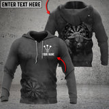 Maxcorners Darts Bullseye Fury Personalized Name 3D Unisex Shirt