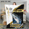 Maxcorners Mahi-Mahi Fishing Hook Graphic & Jumping Fish Art  Personalized Name 3D Blanket