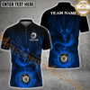 Maxcorners Billiard Crimson Dragon with 8-Ball Multicolor Personalized Name, Team Name 3D Shirt