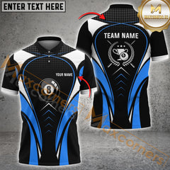 Maxcorners Billiard Prestige 8 Ball Multicolor Customized Name, Team Name 3D Shirt