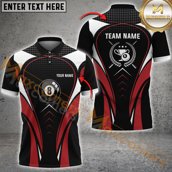 Maxcorners Billiard Prestige 8 Ball Multicolor Customized Name, Team Name 3D Shirt