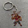 Maxcorners Darts Muscular Moose Player Mascot 3D Keychain And Ornament