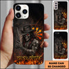 Maxcorners Darts Skeleton Cowboy Gunman Western Dark Personalized Name 3D Phone Case