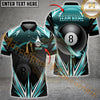 Maxcorners Billiard Golden Lightning Blast 8-Ball Pool Multicolor Options Personalized Name, Team Name 3D Shirt