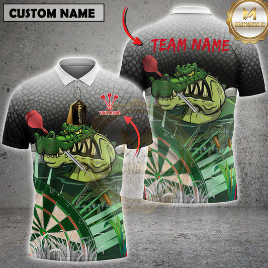 Maxcorners Darts Gator Multicolor Customized Name, Team Name 3D Shirts