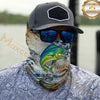 Maxcorners Fishing Camouflage Map 3D Neck Gaiter (12 Fish Species)