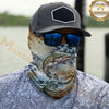 Maxcorners Fishing Camouflage Map 3D Neck Gaiter (12 Fish Species)