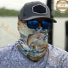 Maxcorners Fishing Camouflage Map 3D Neck Gaiter (12 Fish Species)