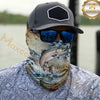 Maxcorners Fishing Camouflage Map 3D Neck Gaiter (12 Fish Species)