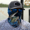 Maxcorners Fishing Ocean Wave Power 3D Neck Gaiter (12 Fish Species)