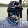 Maxcorners Fishing Camo Water Splash 3D Neck Gaiter (12 Fish Species)
