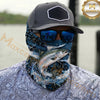 Maxcorners Fishing Camoflage Water Splash 3D Neck Gaiter (12 Fish Species)