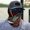 Maxcorners Fishing Red White Graphic 3D Neck Gaiter (12 Fish Species)