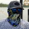 Maxcorners Fishing Water Splash Graphic 3D Neck Gaiter (12 Fish Species)