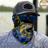 Maxcorners Fishing Water Splash Graphic 3D Neck Gaiter (12 Fish Species)