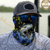 Maxcorners Fishing Water Splash Graphic 3D Neck Gaiter (12 Fish Species)