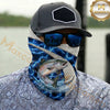 Maxcorners Fishing Honeycomb Electric Water Splash 3D Neck Gaiter (12 Fish Species)