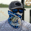 Maxcorners Fishing Honeycomb Electric Water Splash 3D Neck Gaiter (12 Fish Species)