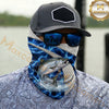 Maxcorners Fishing Honeycomb Electric Water Splash 3D Neck Gaiter (12 Fish Species)