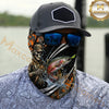 Maxcorners Fishing Skull Angler Camouflage 3D Neck Gaiter (12 Fish Species)