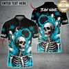 Maxcorners Bowling High Rollers Skull 420 Multicolor Customized Name, Team Name 3D Shirts