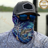 Maxcorners Fishing Electric Wave Splash 3D Neck Gaiter (13 Fish Species)