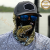 Maxcorners Fishing Black Khaki Camoflage 3D Neck Gaiter (13 Fish Species)