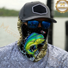 Maxcorners Fishing Black Khaki Camoflage 3D Neck Gaiter (13 Fish Species)