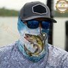 Maxcorners Fishing Hook Line Ocean Bubble 3D Neck Gaiter (13 Fish Species)