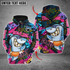 Maxcorners Funny Shark Graffiti Bowling Jersey Personalized Name, Team Name 3D Hawaiian Shirt