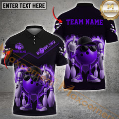 Maxcorners Bowling Funny Strike With Attitude Multicolor Customized Name, Team Name 3D Shirts