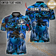 Maxcorners Street Bowling Attitude Graffiti Pattern Multicolor Customized Name, Team Name 3D Shirts