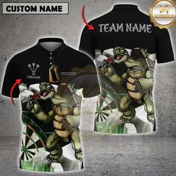 Maxcorners Turtle Chill Darts Multicolor Customized Name, Team Name 3D Shirts